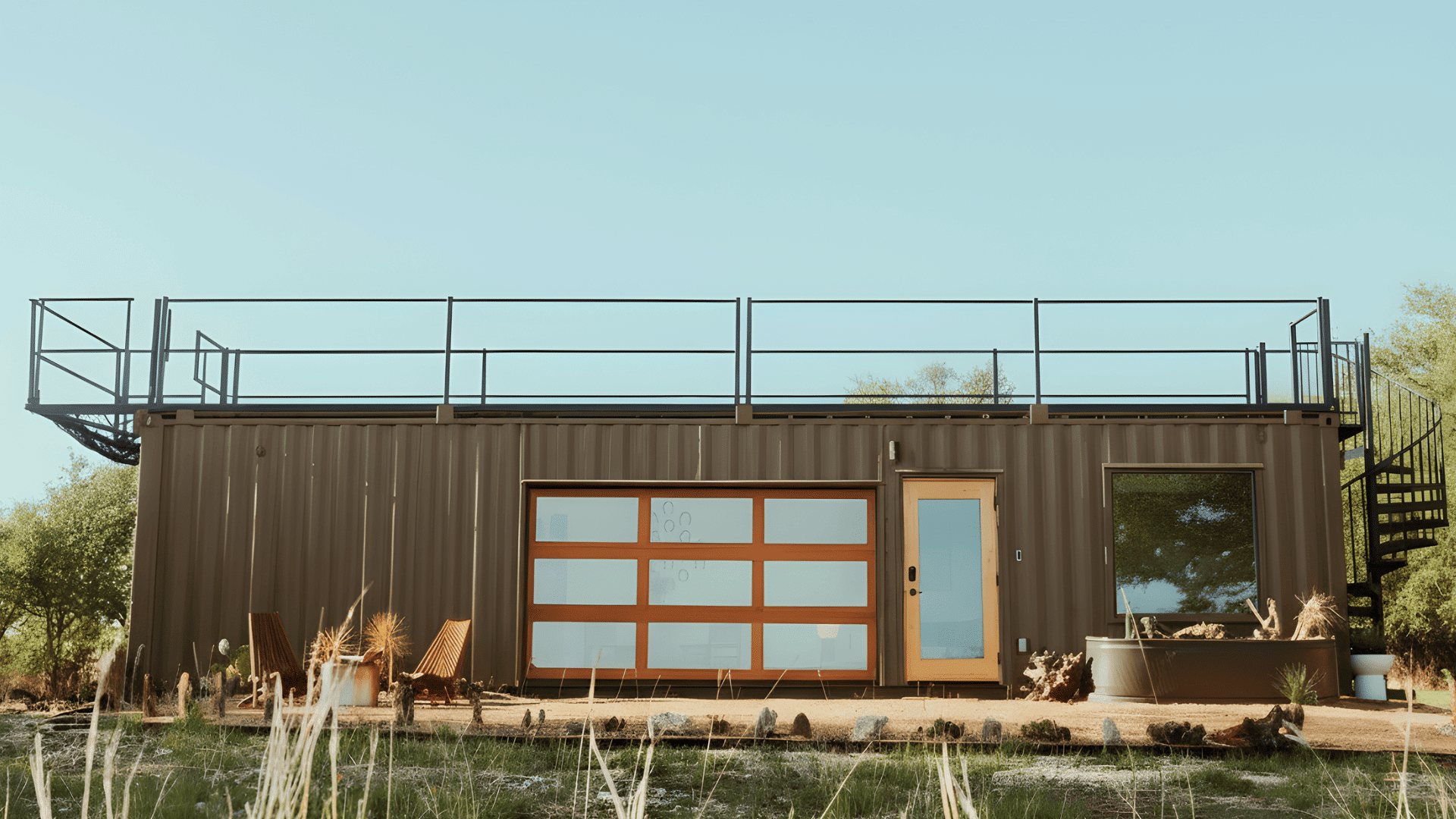 rooftop deck container home
