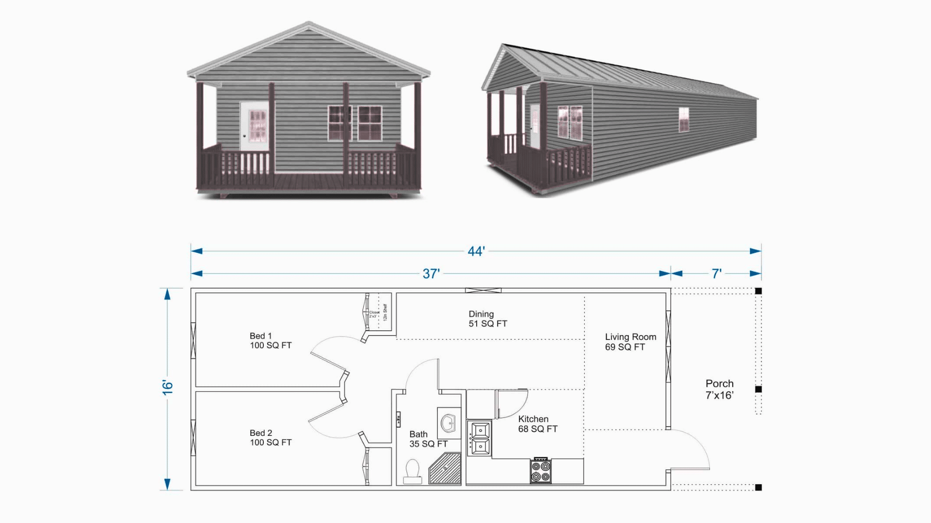 rustic farmhouse tiny