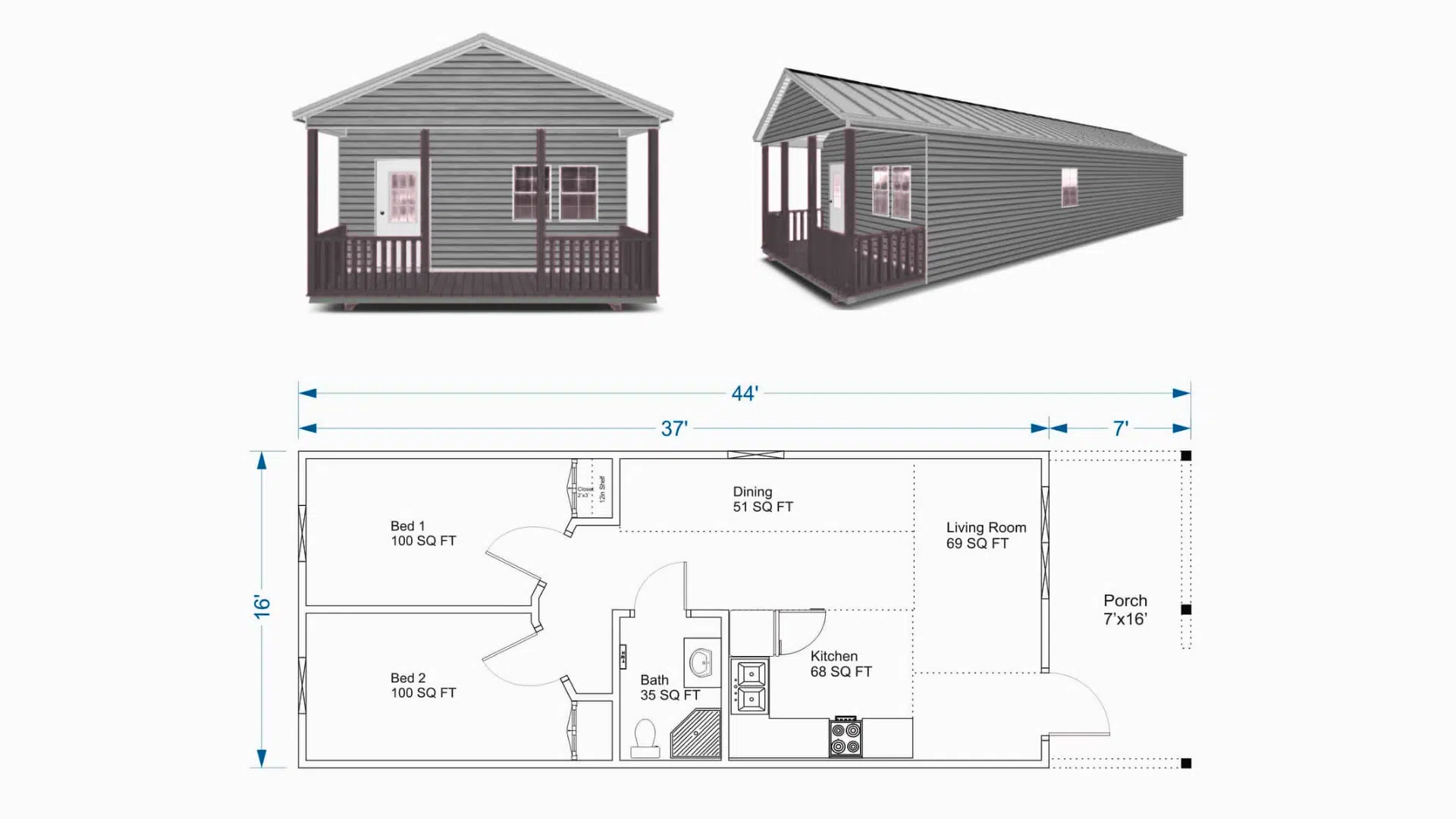 rustic farmhouse tiny