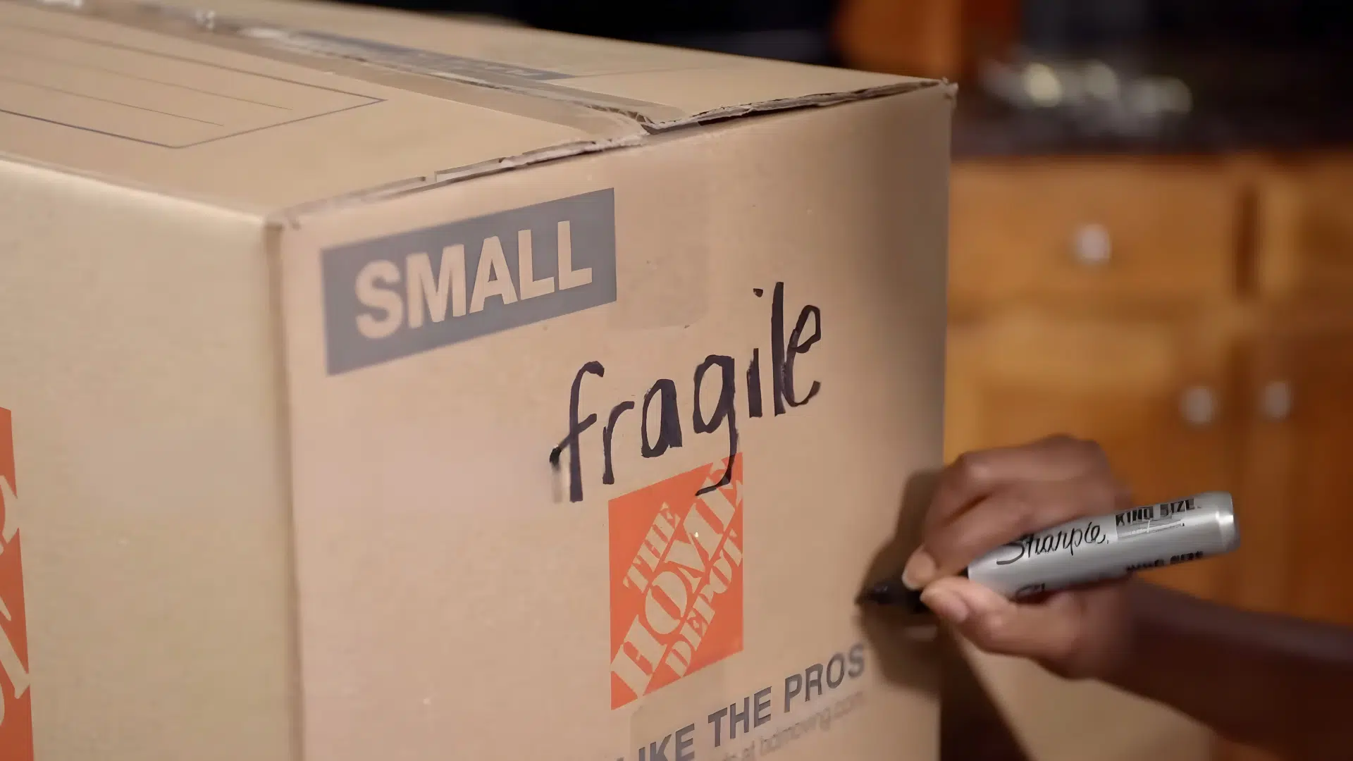 seal label and prepare for moving