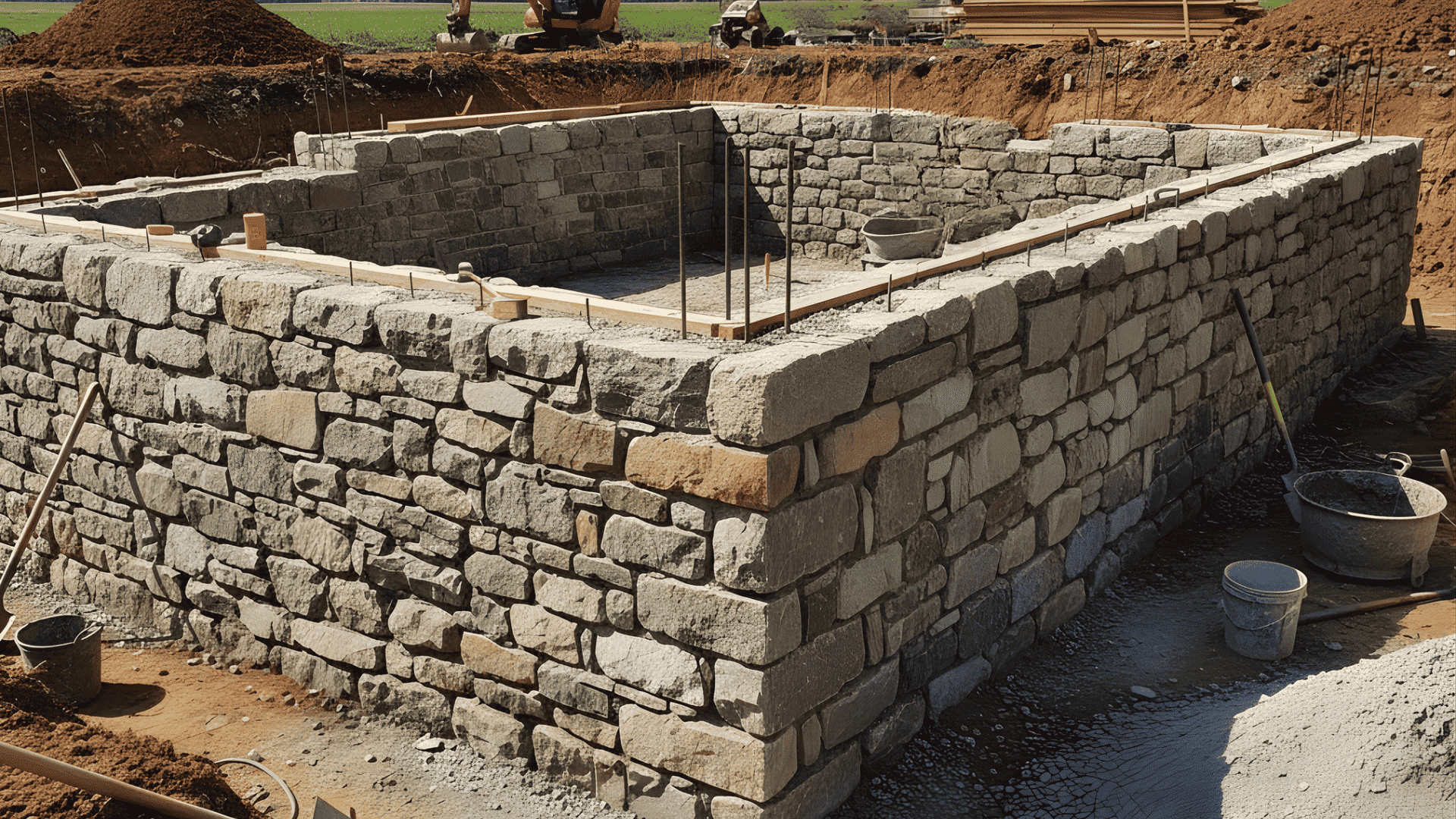 stone or masonry basement foundation