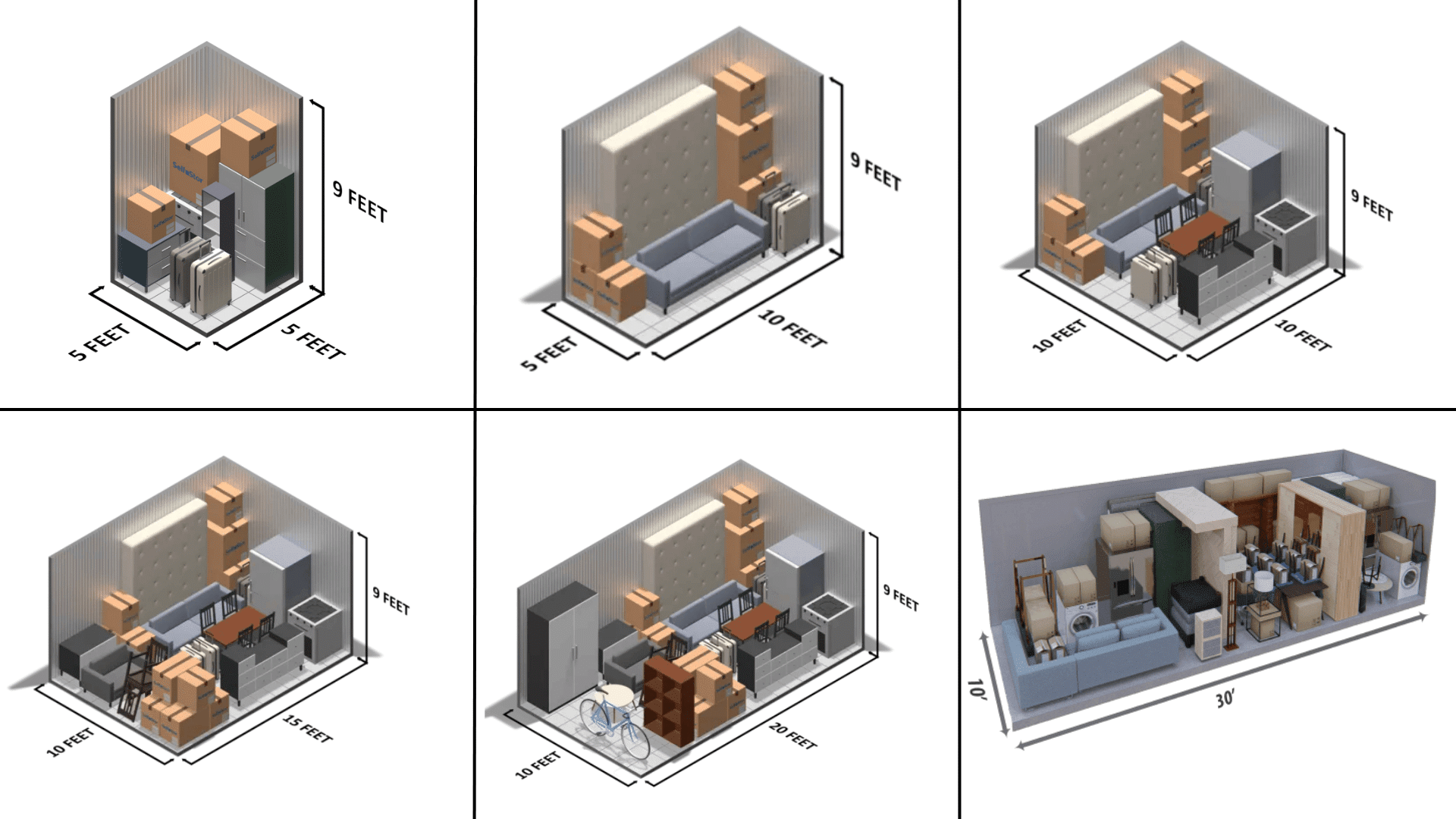 storage unit size guide