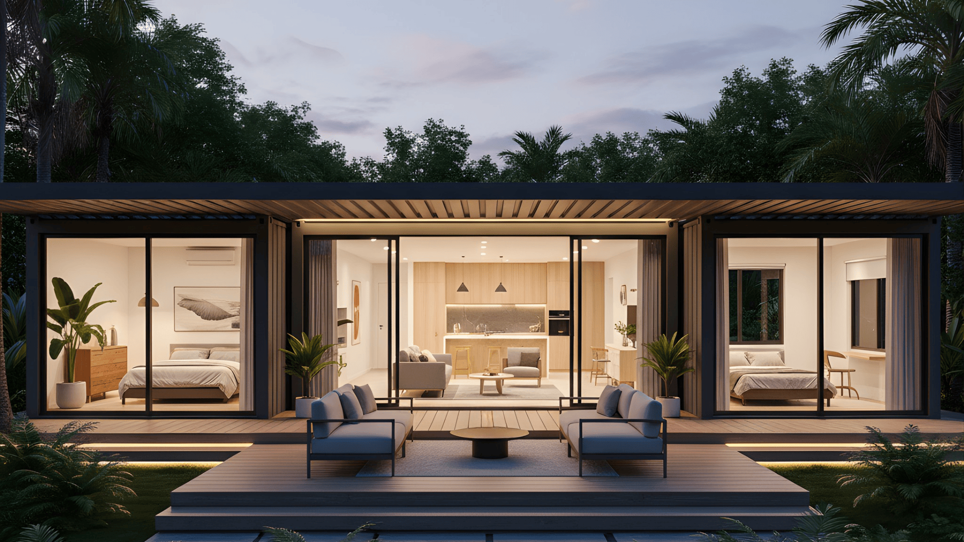 three container family home