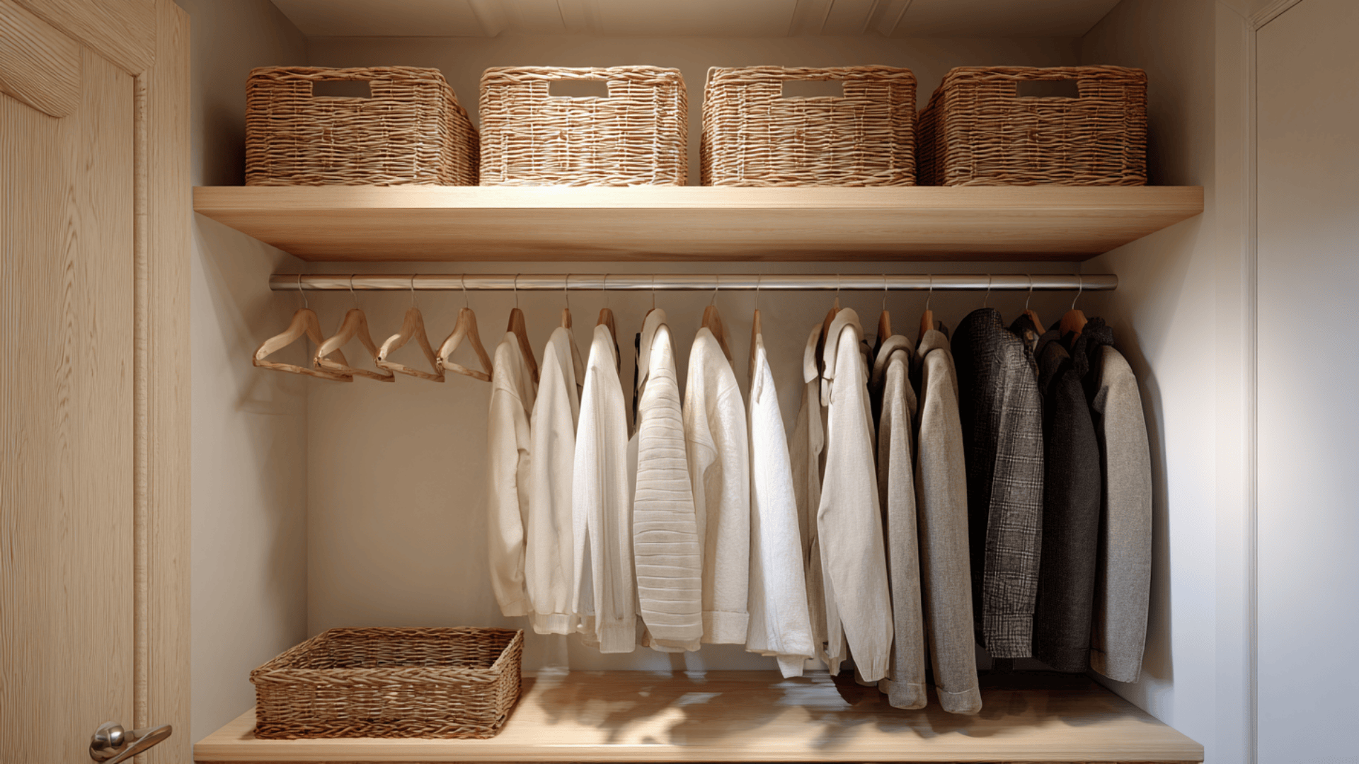 top rod open shelving layout