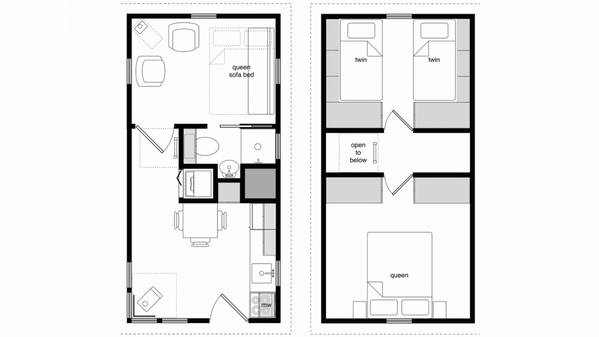 two story tiny escape