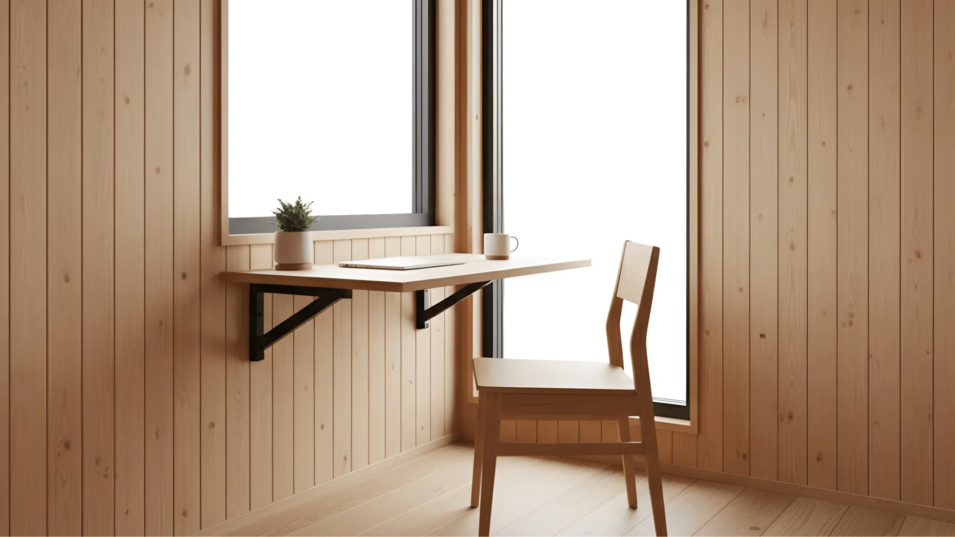 wall mounted folding desk tiny home interior design ideas