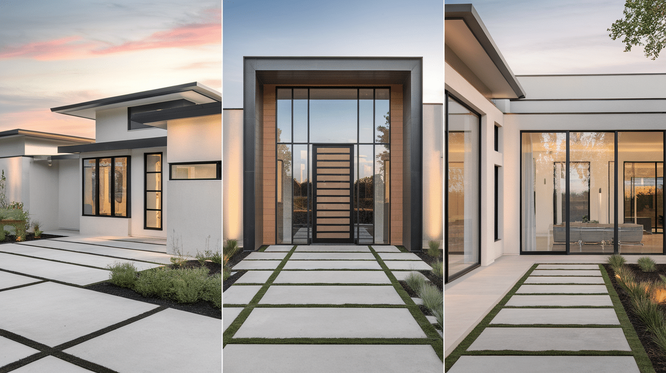 architectural features clean lines modern home contemporary exterior