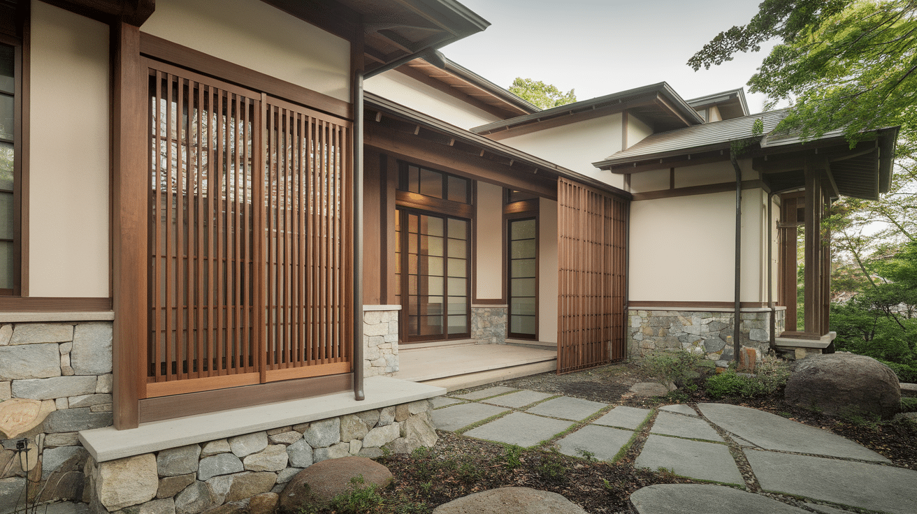 japanese inspired modern natural balance contemporary exterior