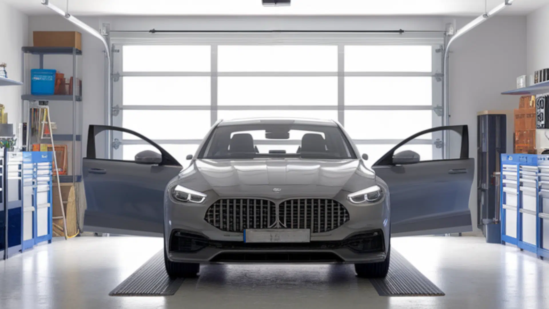 one car garage layout clear parking space