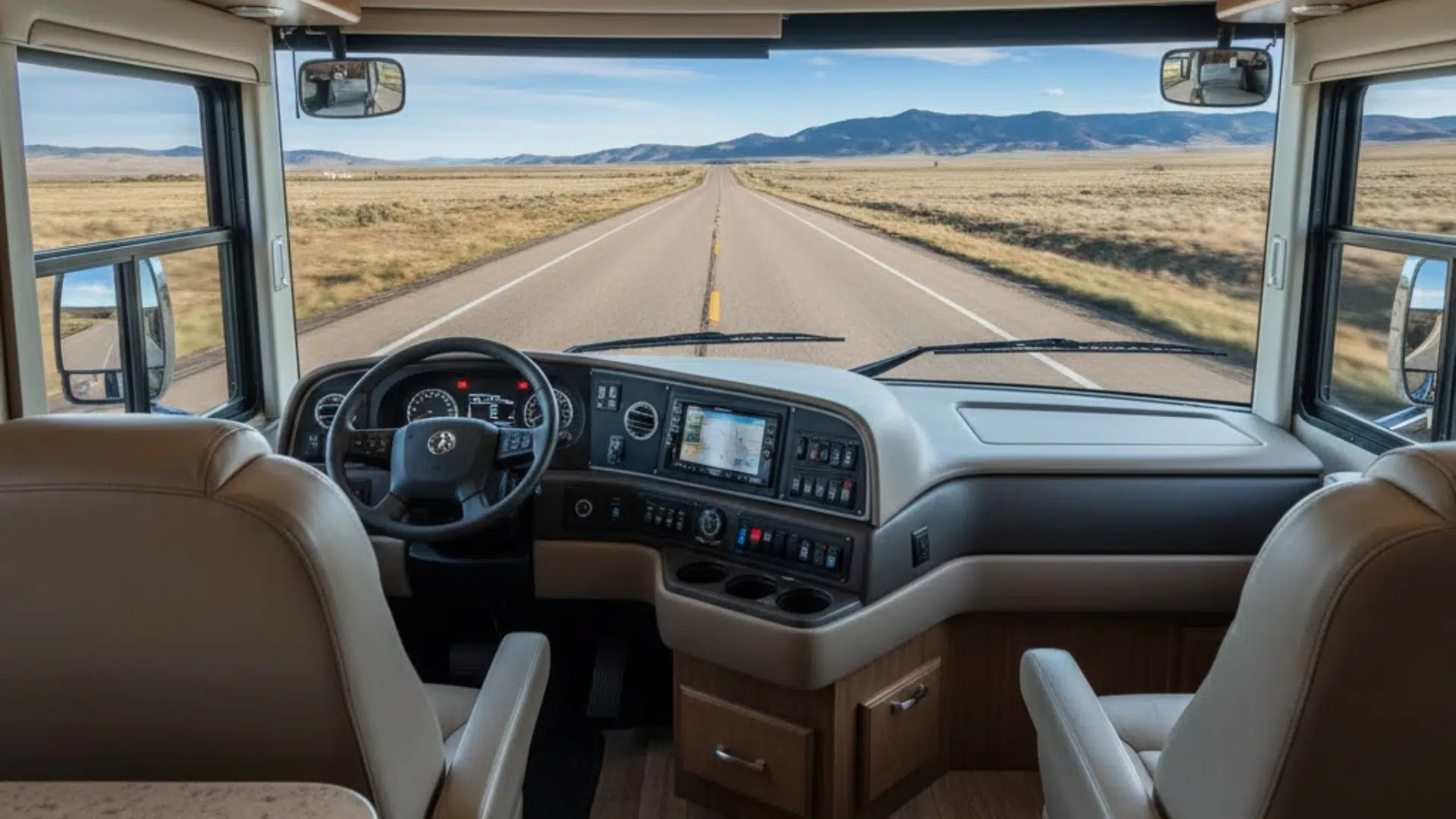 small class a rv driving comfort visibility