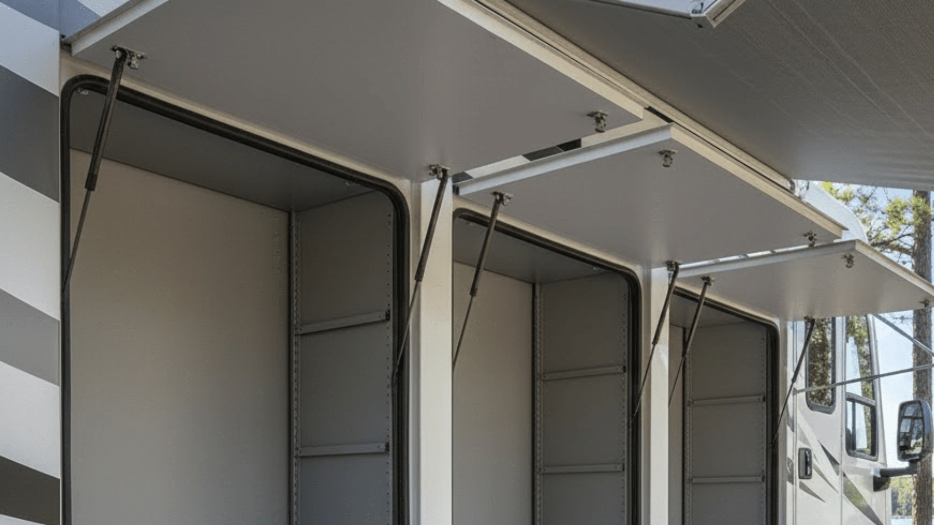 small class a rv storage and tank capacity