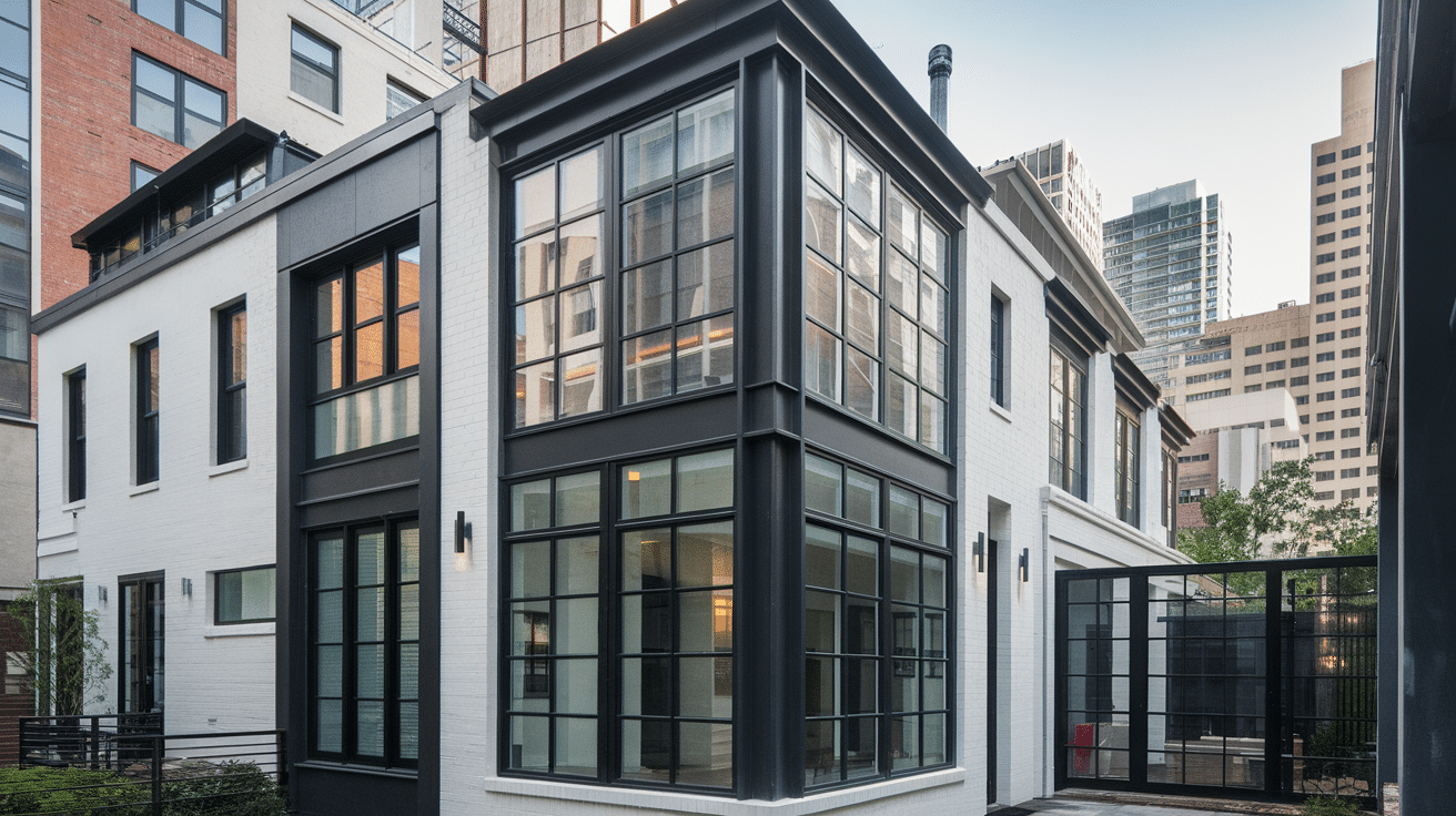 urban contemporary strong lines modern city exterior