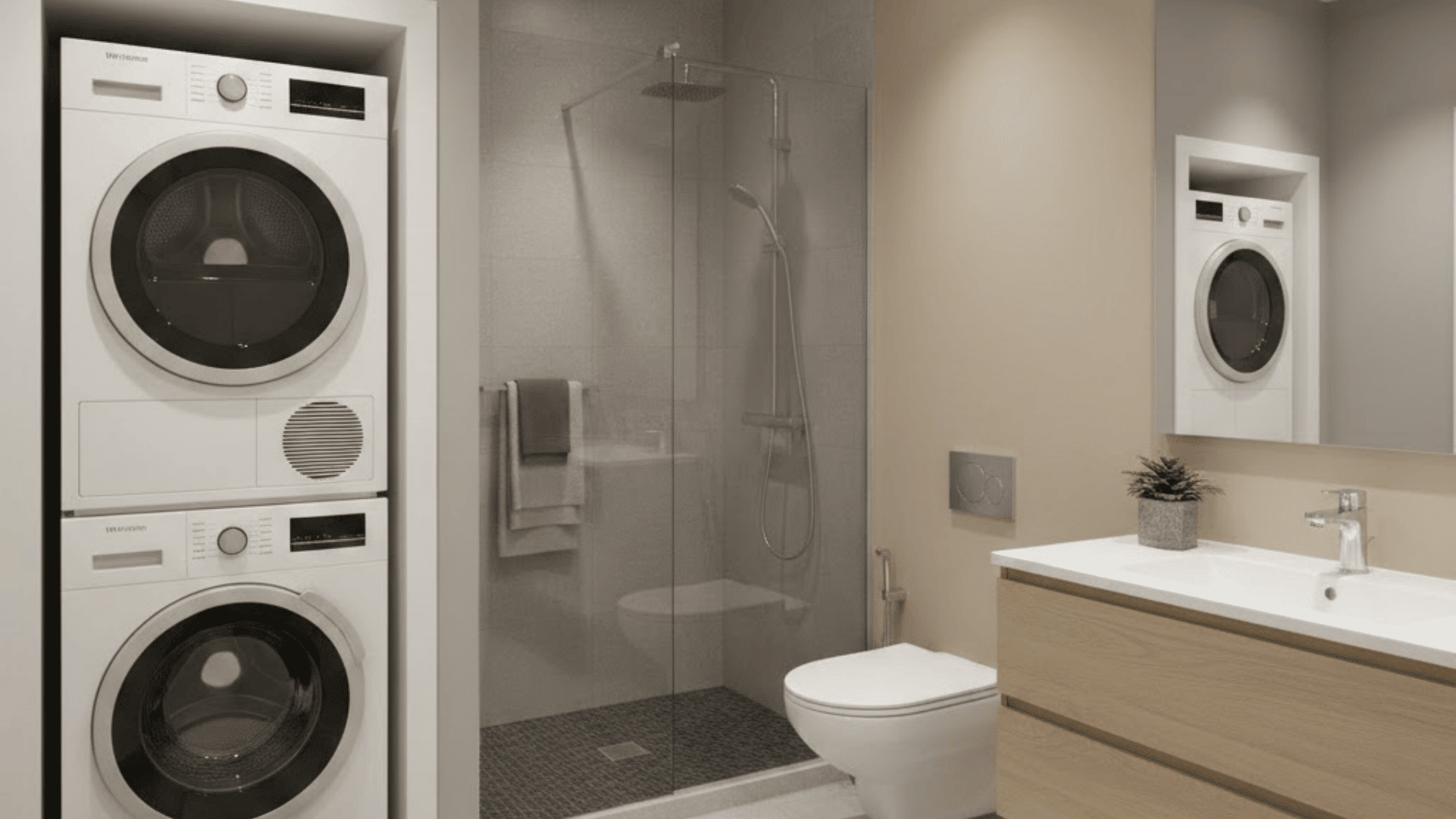 built in laundry niche if space allows