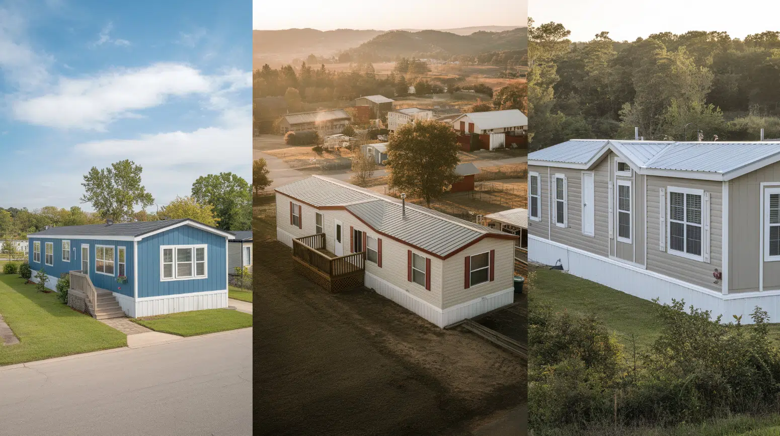 common mobile home size ranges