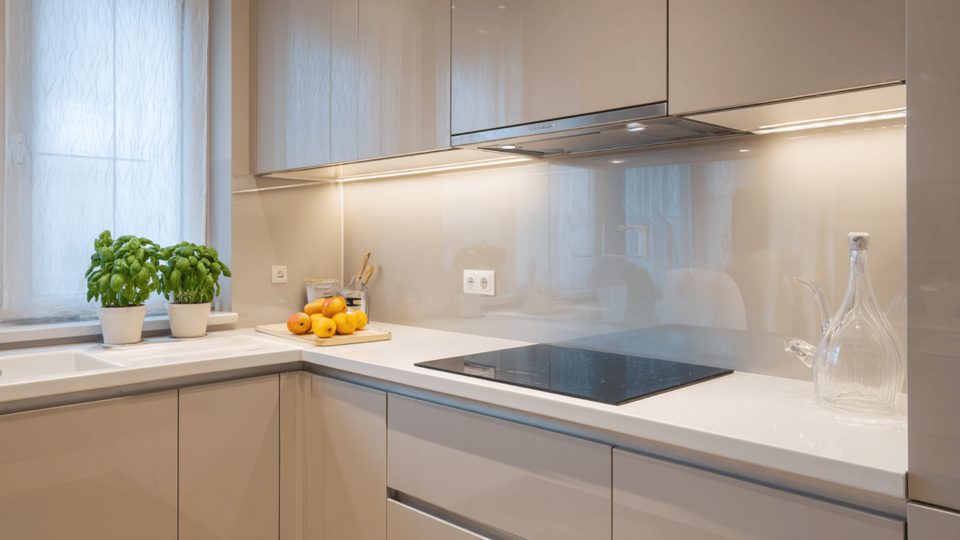 compact induction cooktop with two burners