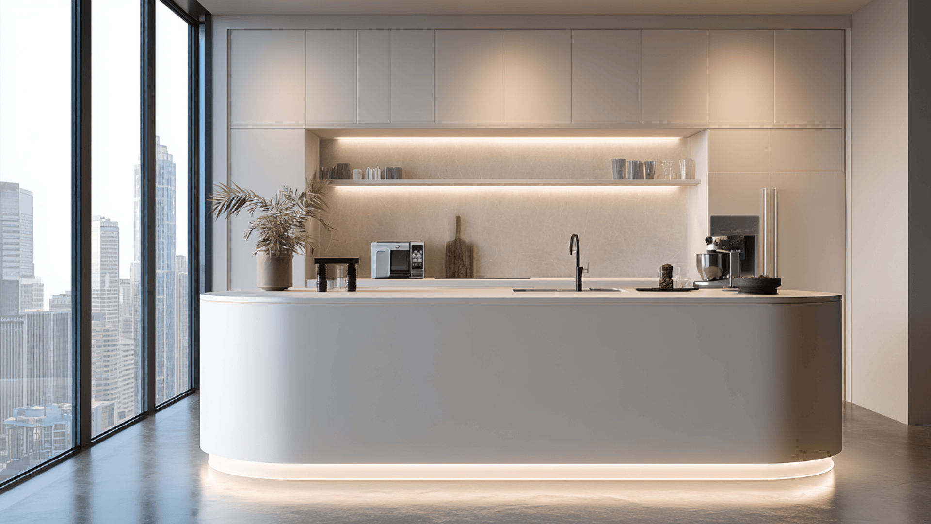 compact island with rounded corners