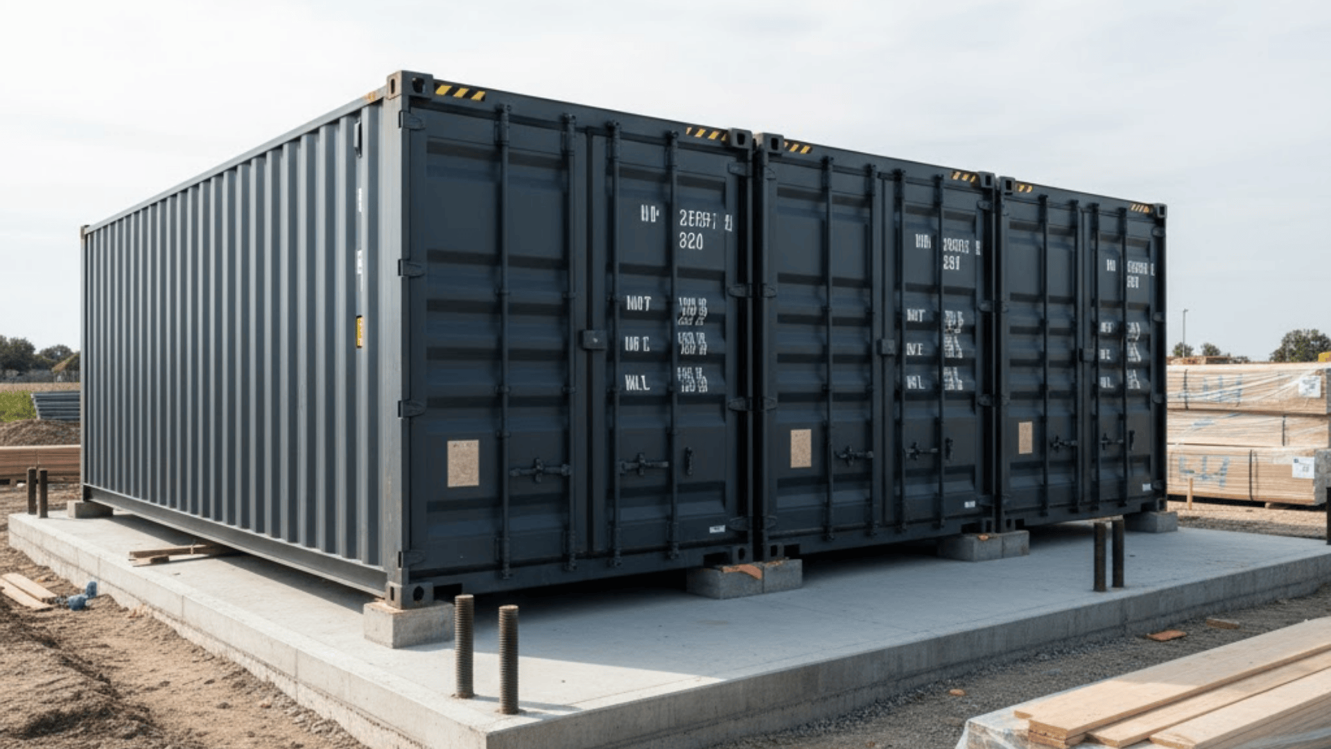 delivery setup and installation of shipping container homes