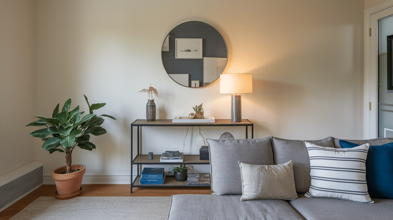 narrow console table how to decorate a small living room