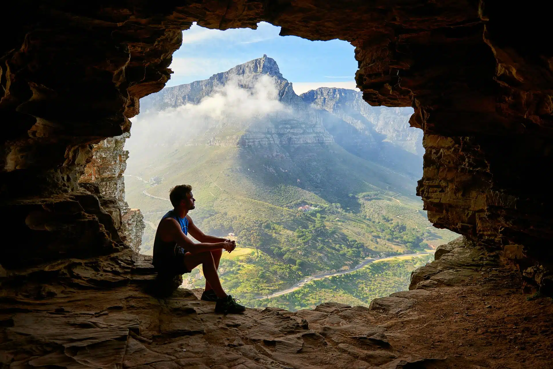 A person sitting alone