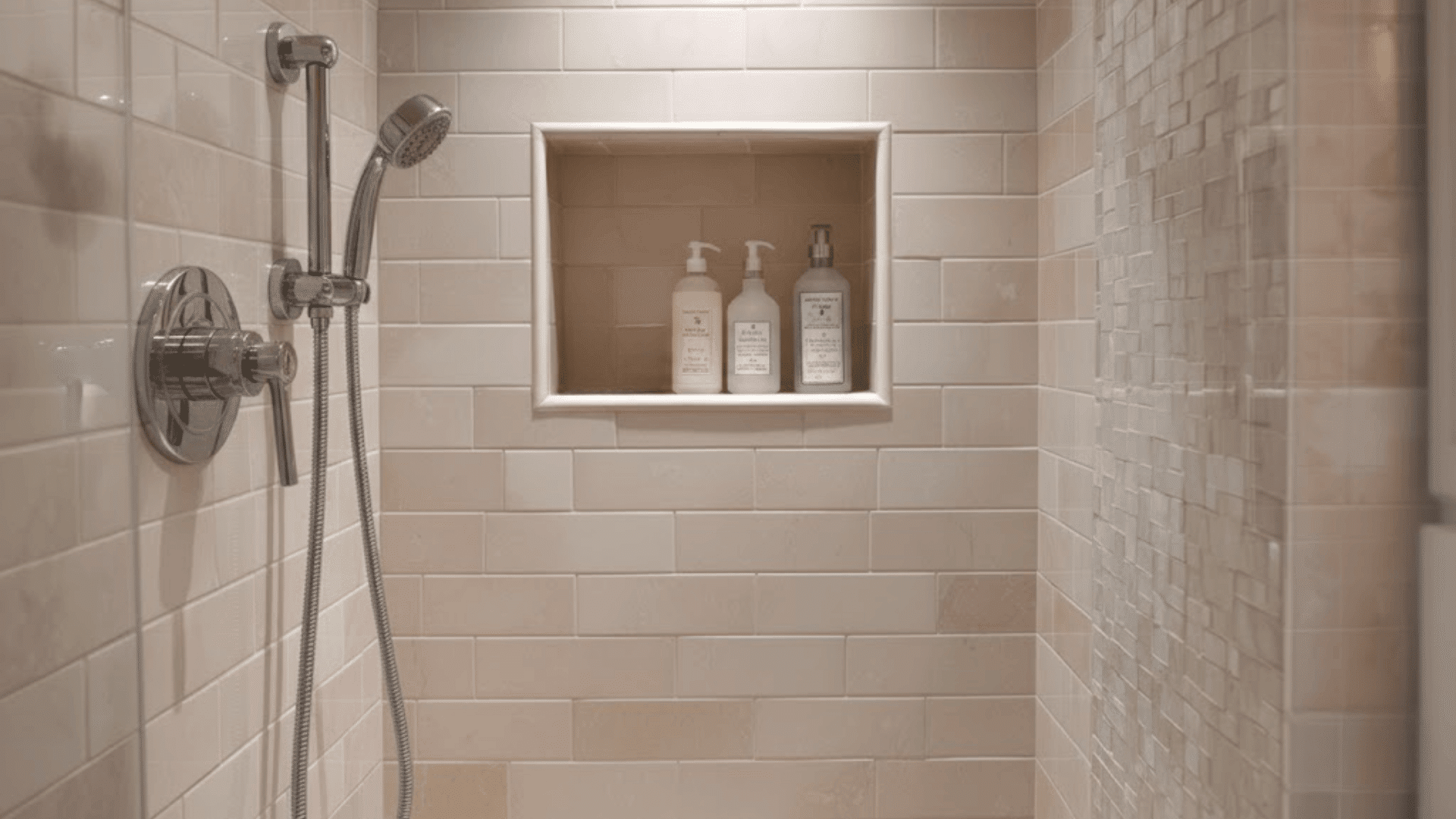 recessed shower niche