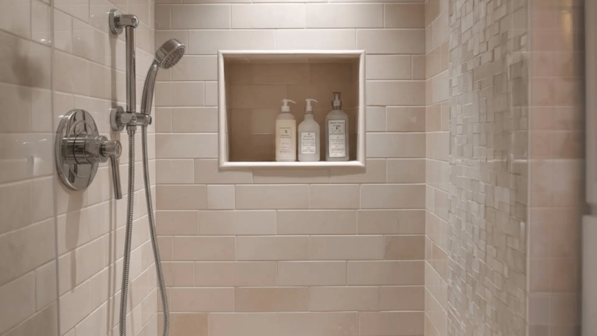 recessed shower niche