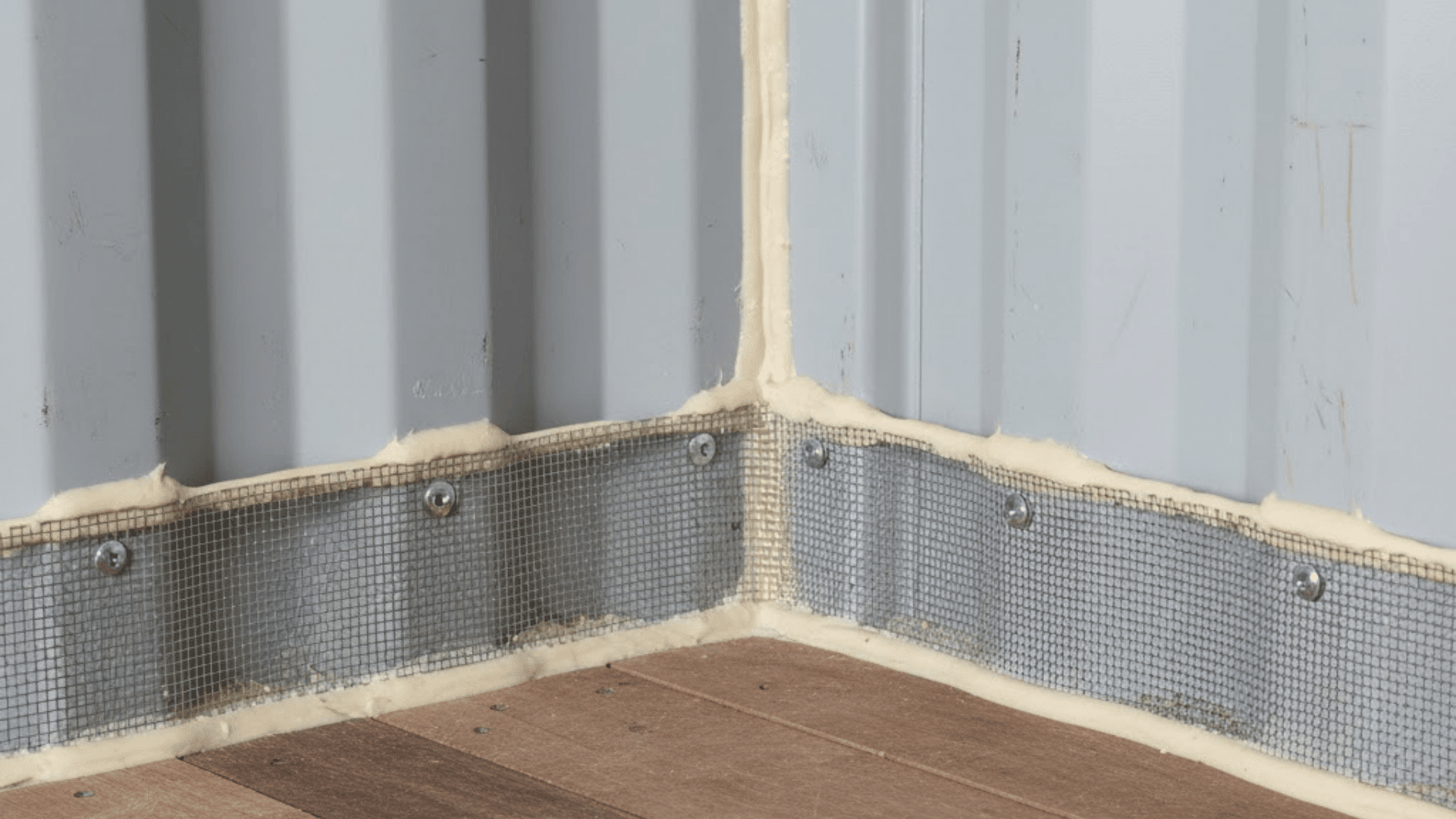 rodent proofing a shipping container