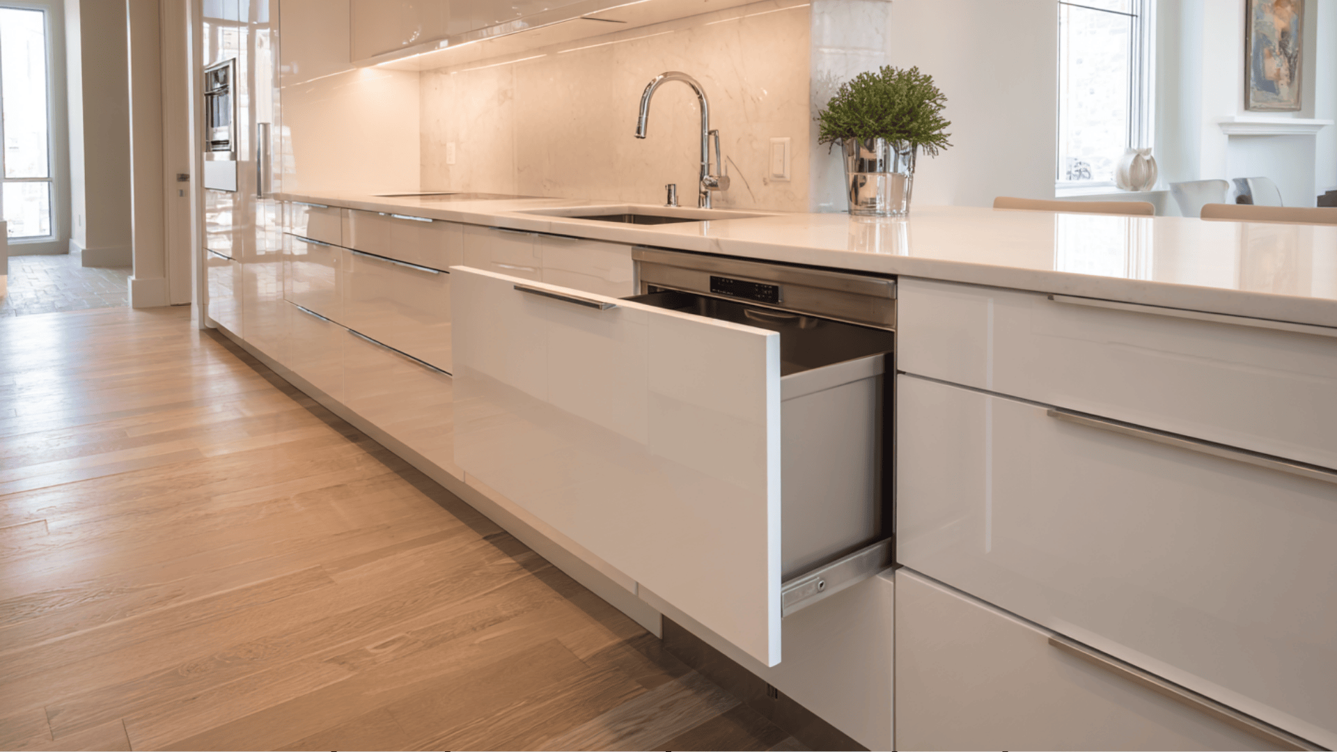 slim pull out trash drawer