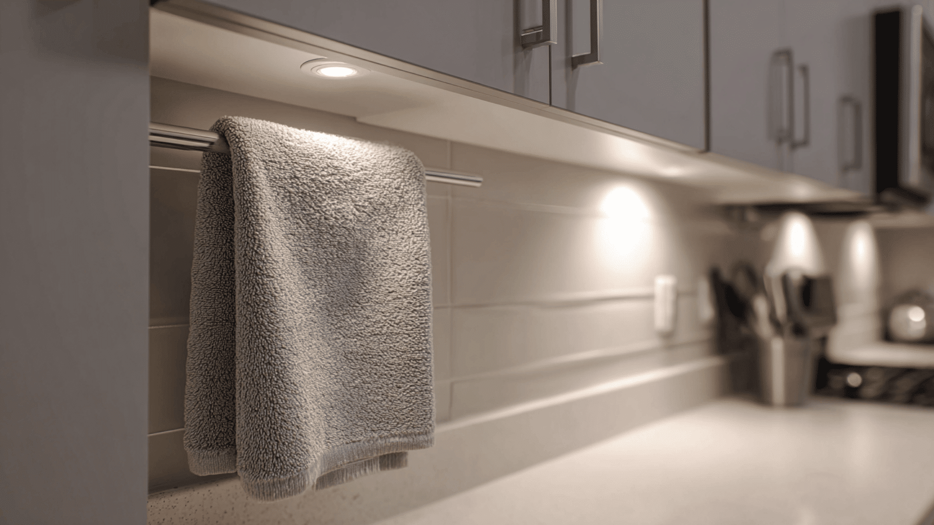 slim under cabinet towel bar