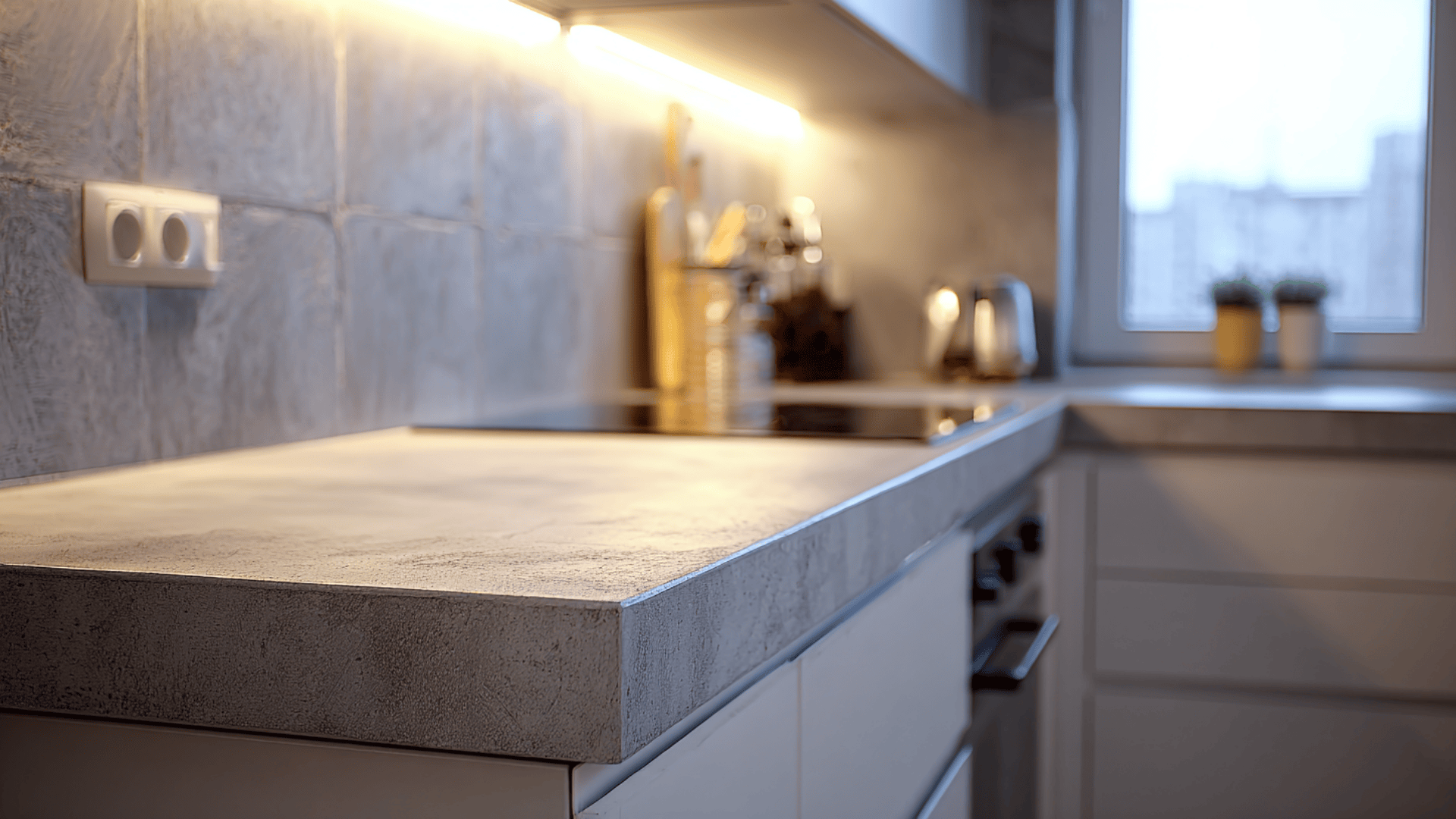 soft concrete look countertop