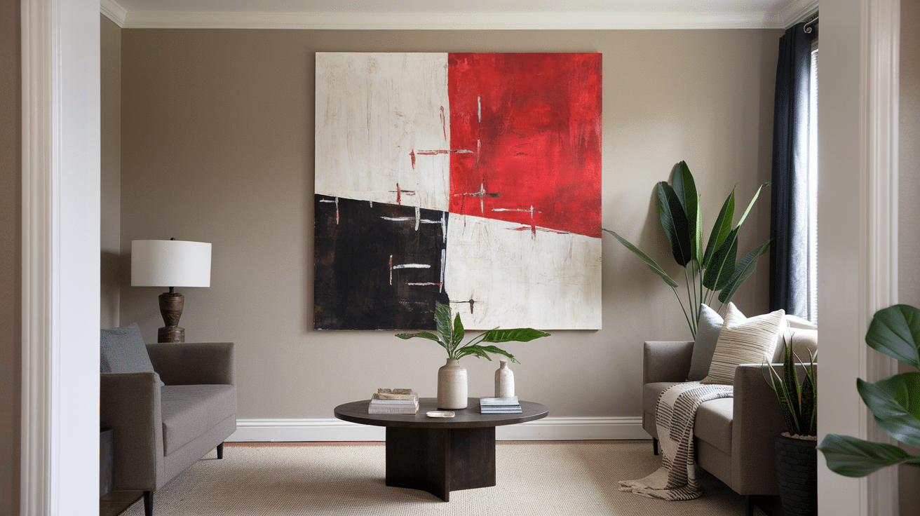 statement wall art how to decorate a small living room