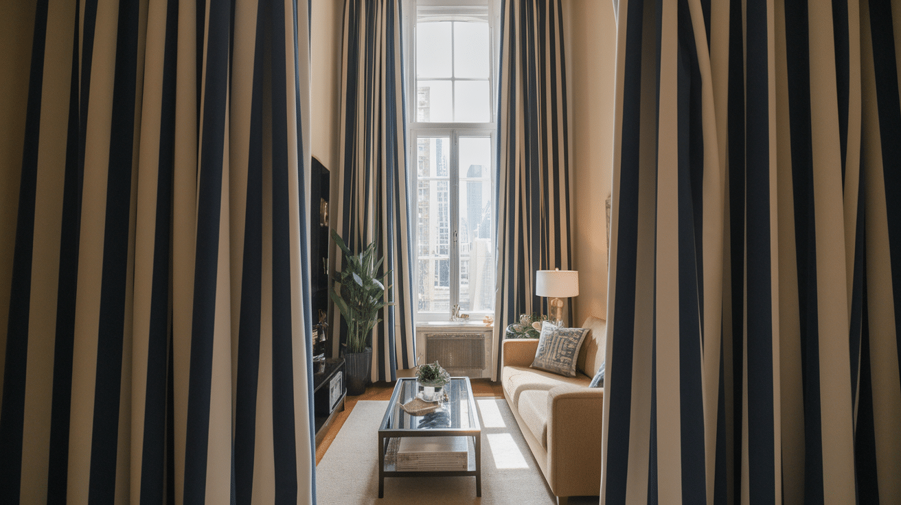 vertical stripes how to decorate a small living room