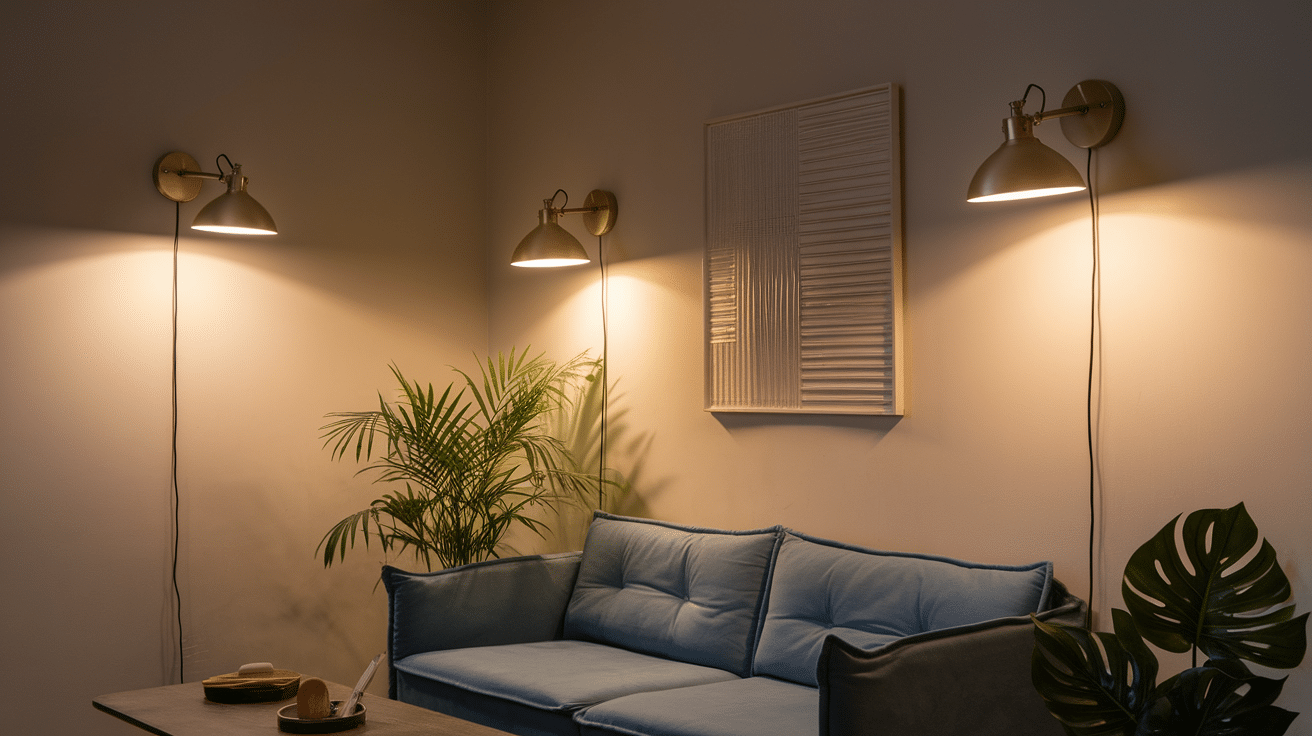wall mounted lighting how to decorate a small living room