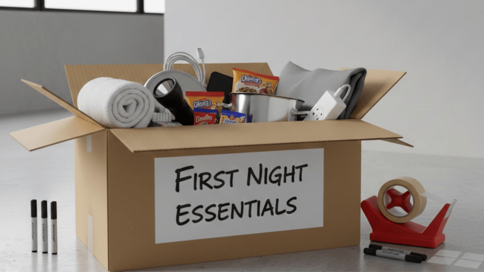 your first night essentials box 24 48 hours kit