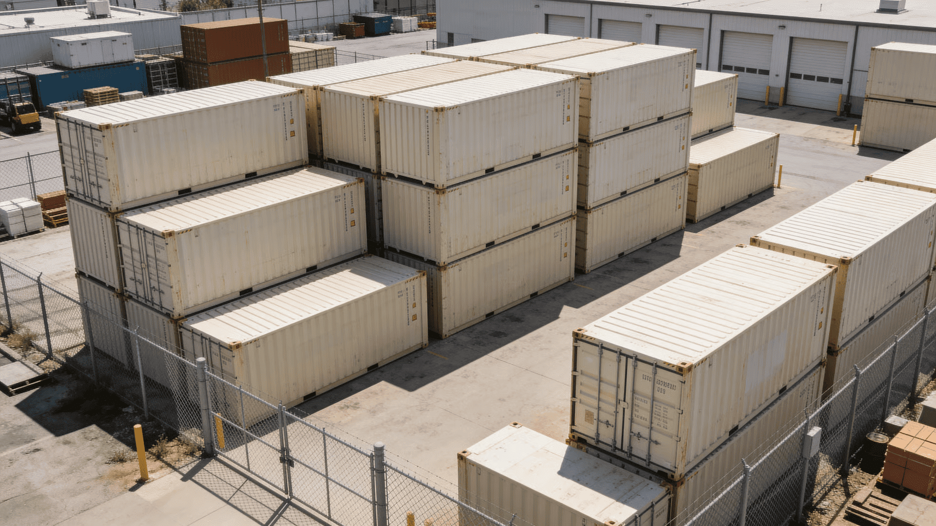 Portable storage containers stored inside a secure storage facility