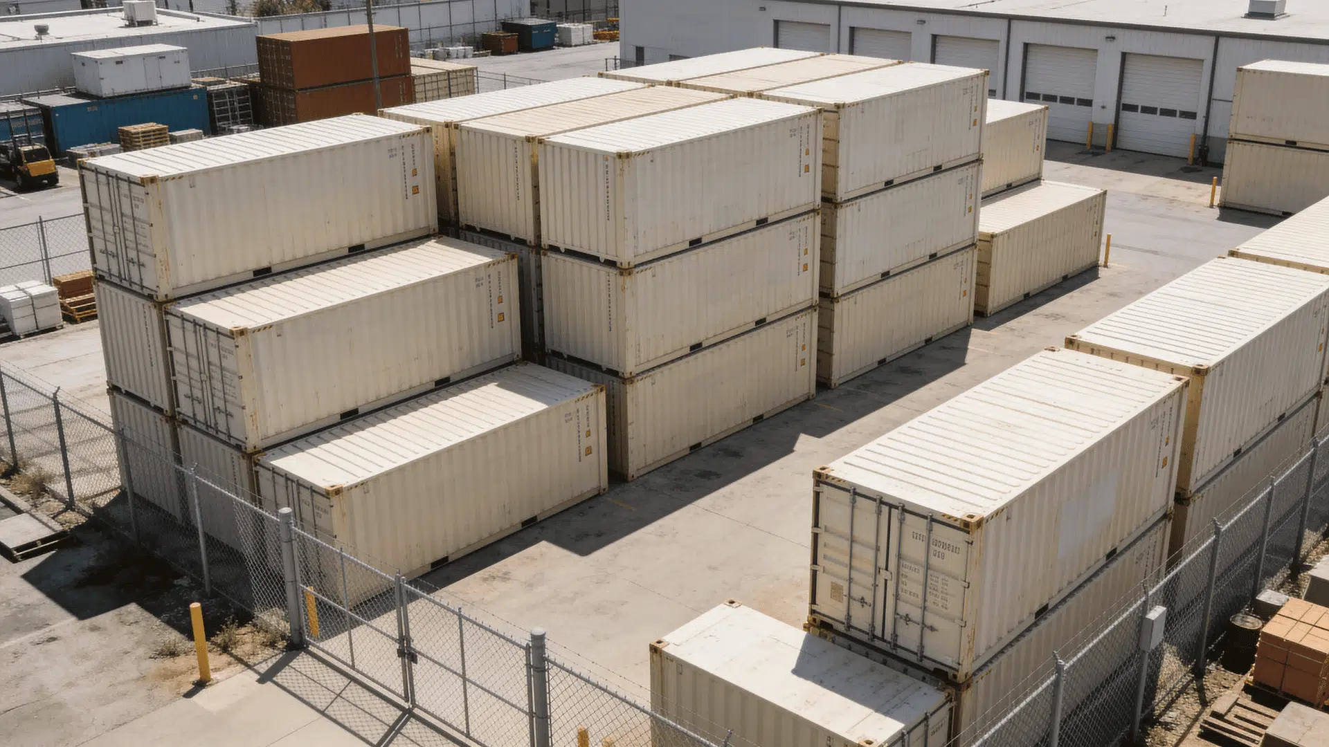 Portable storage containers stored inside a secure storage facility