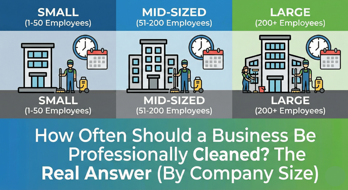 How Often Should a Business Be Professionally Cleaned? The Real Answer (By Company Size)