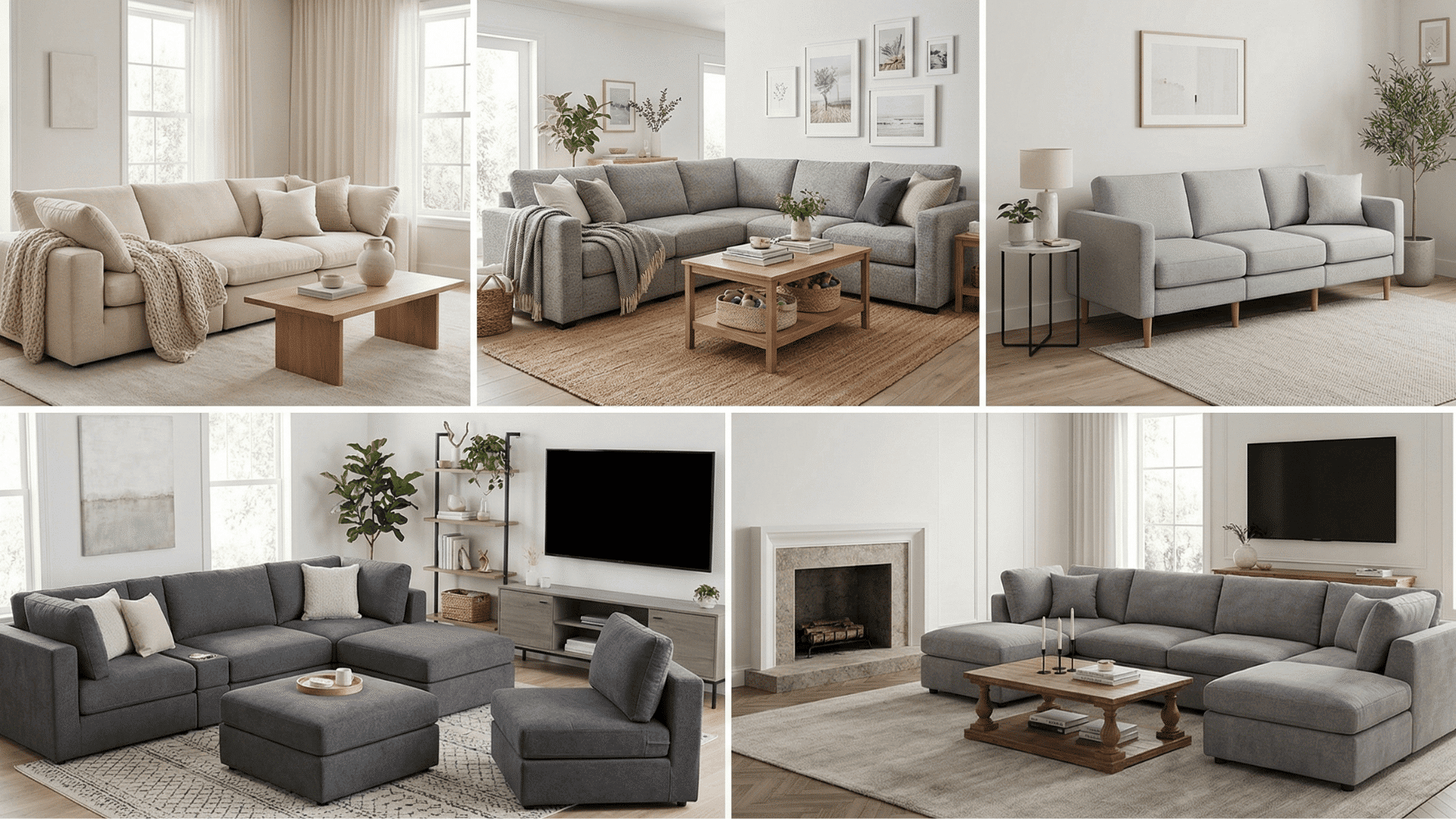modular sectional sofas living room neutral modern furniture collection cozy contemporary home decor seating arrangements