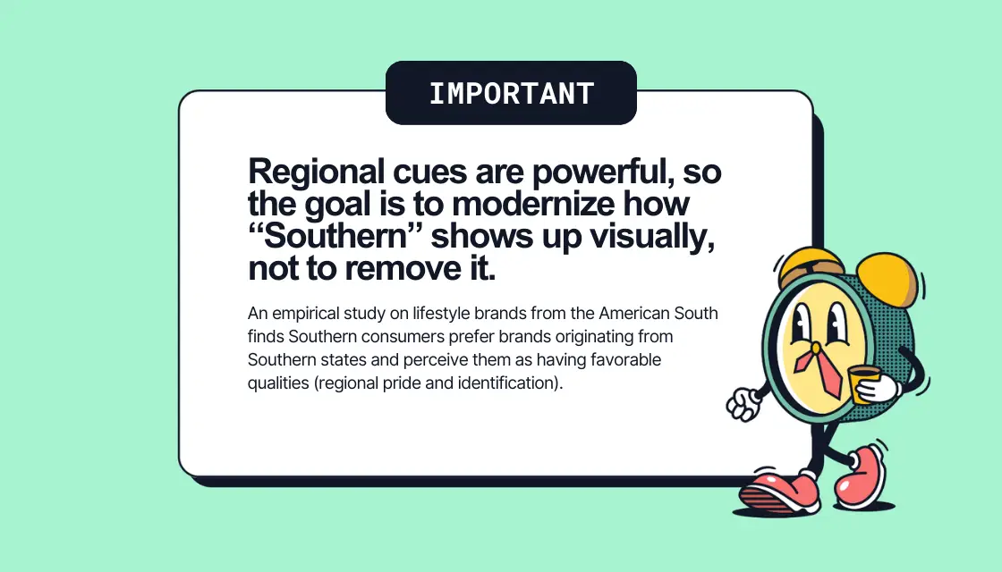 Cartoon clock character next to large text block on mint green background