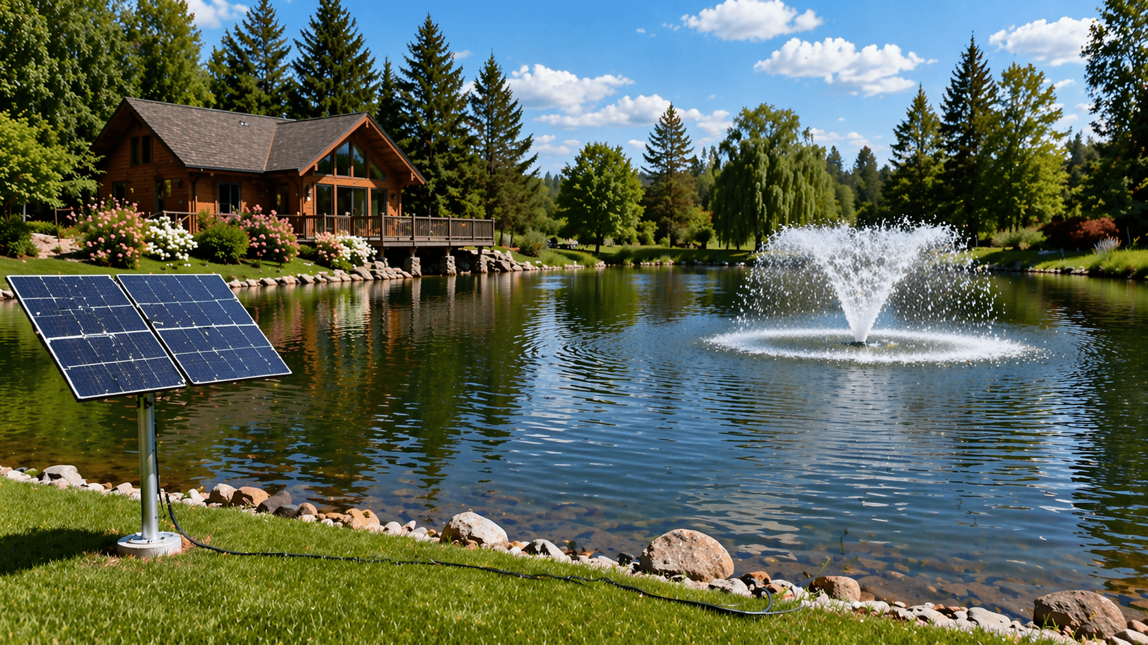 Designing Stunning Outdoor Spaces with Pond Fountains and Aeration Systems