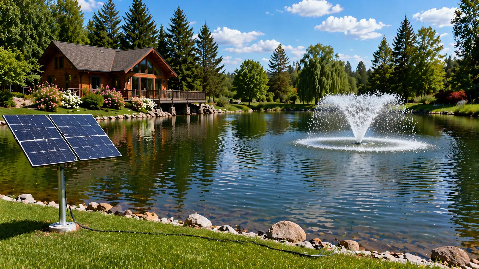 Designing Stunning Outdoor Spaces with Pond Fountains and Aeration Systems