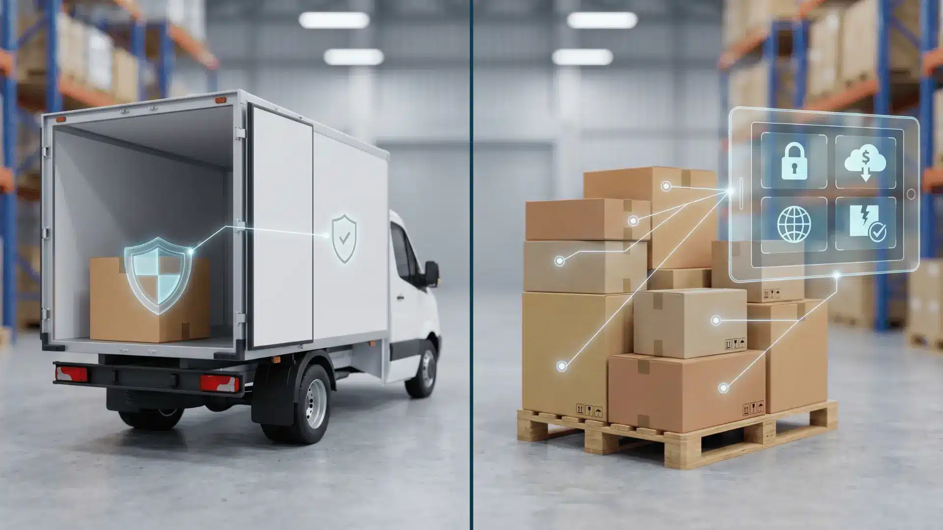 [Visual comparison between carrier shipping insurance and third-party shipping insurance options]
