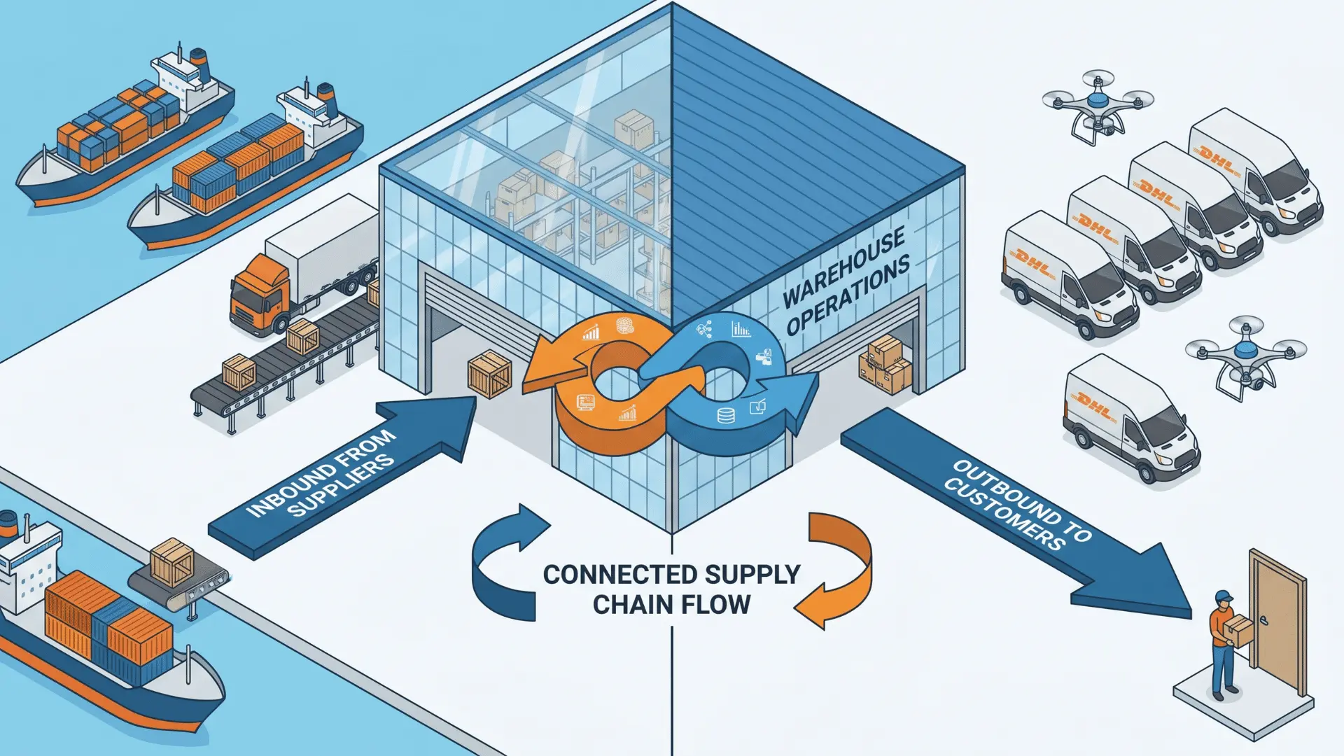 Comparison of inbound and outbound logistics within the supply chain