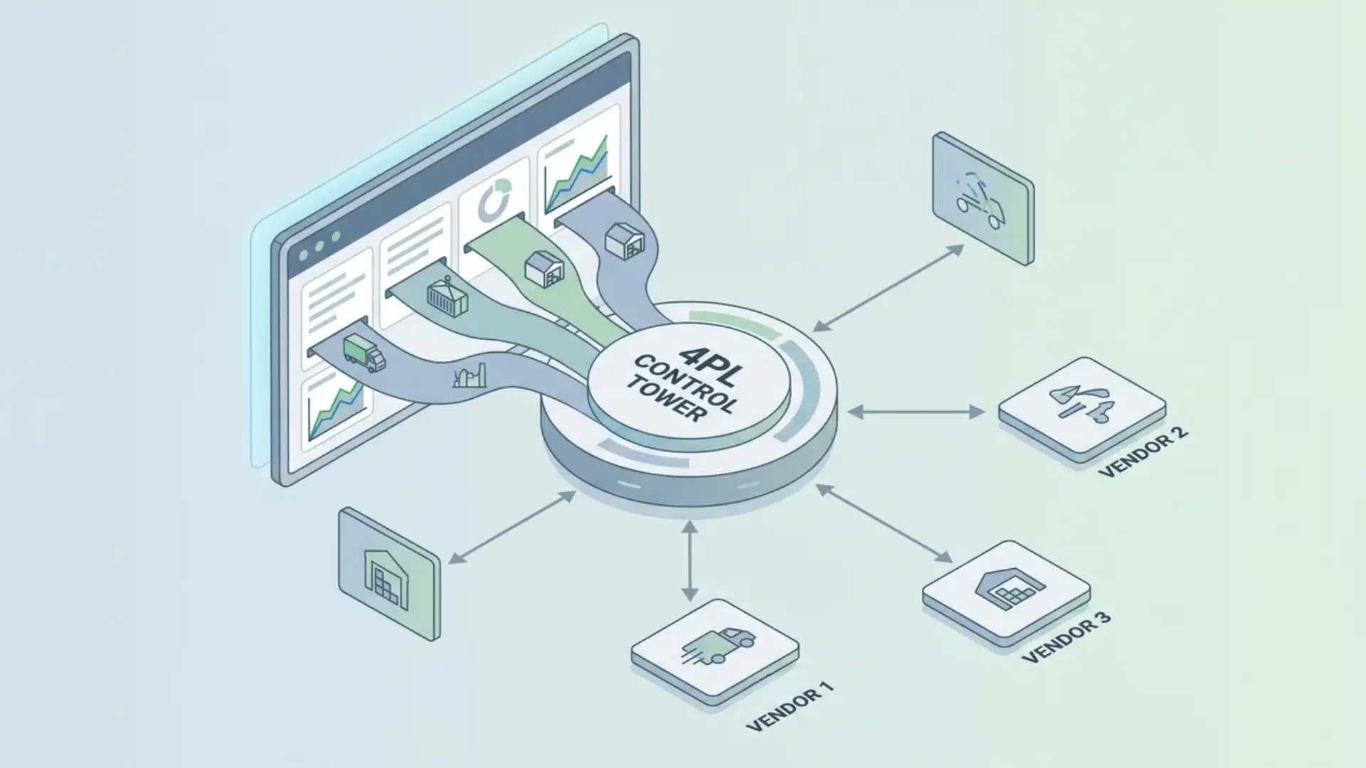 4PL integrates shipment, inventory, and performance data from vendors into one control tower
