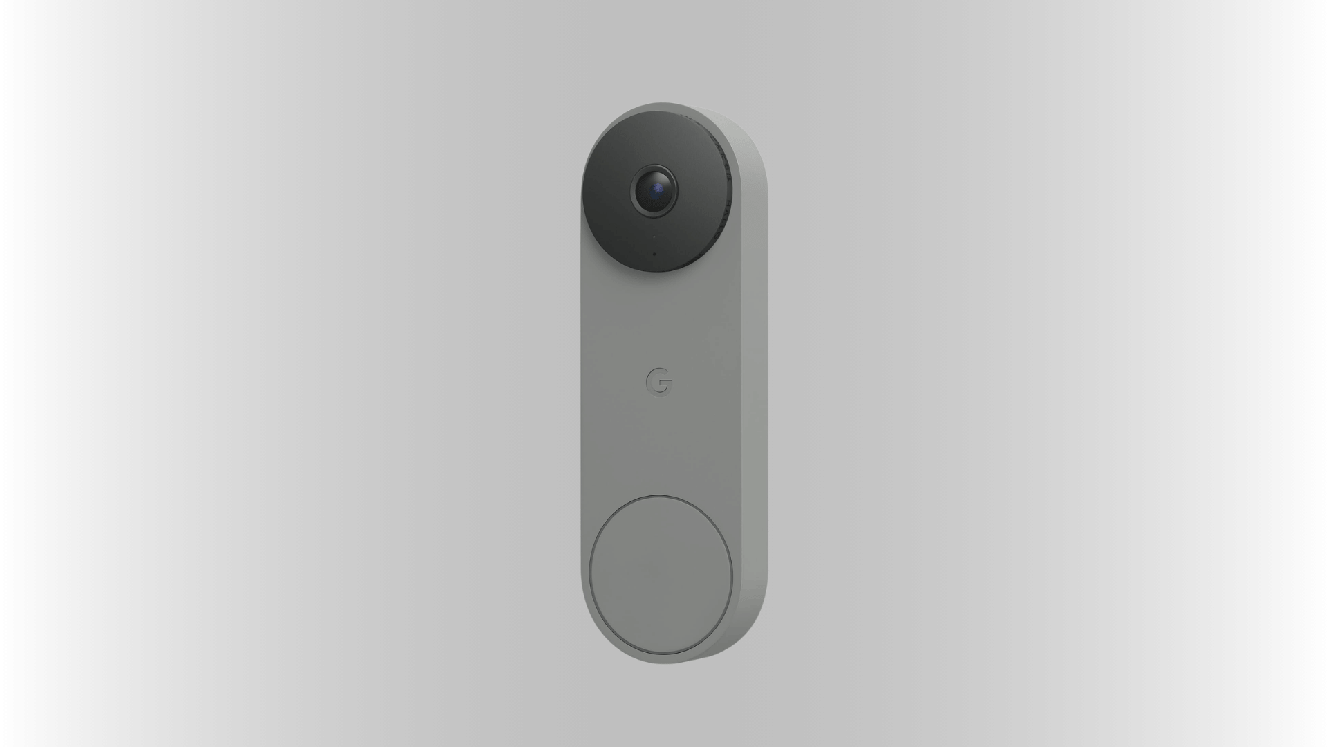 Google Nest Doorbell Wired 3rd Gen with a gray body and black camera