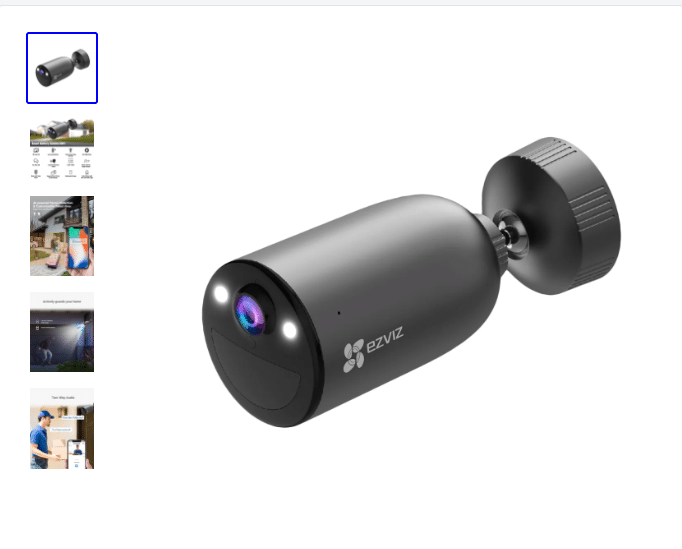 Black cylindrical security camera with mounting bracket, isolated on white background